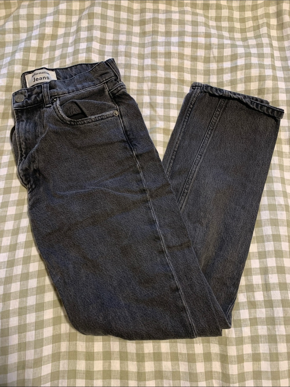 Straight leg Reformation black jeans size 26